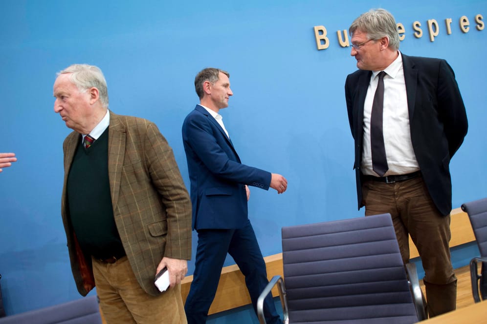 Jörg Meuthen, Alexander Gauland, Björn Höcke: Die AfD kann sich über die Schwierigkeiten der CDU freuen.
