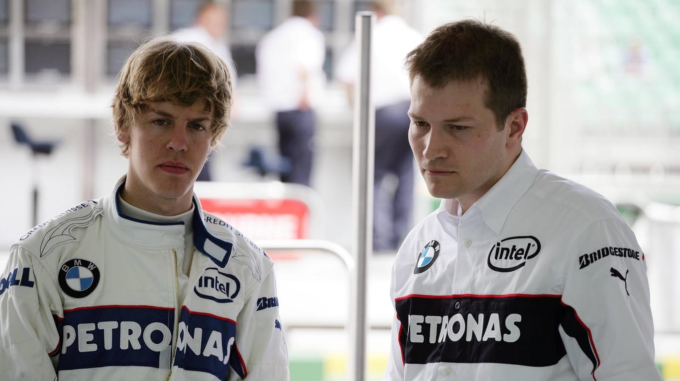 Machten bei BMW gemeinsam ihre ersten Schritte in der Formel 1: Sebastian Vettel (l.) und Andreas Seidl (r.).