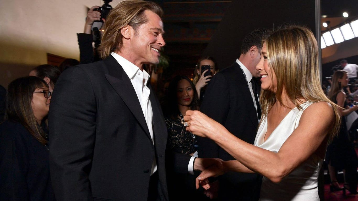 Sie wirken glücklich zusammen: Brad Pitt und Jennifer Aniston bei den SAG-Awards im Januar 2020