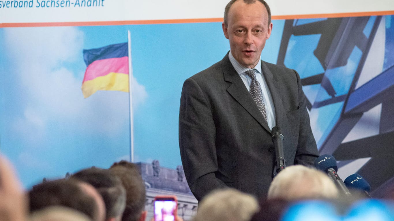 Friedrich Merz (CDU) beim Wirtschaftsrat des CDU-Landesverbandes Sachsen-Anhalt in Magdeburg: "Ich will, dass wir das in anständiger Form miteinander austragen."