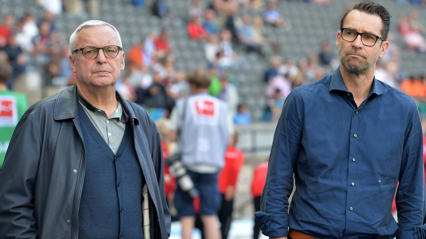 Führungsduo: Hertha-Präsident Gegenbauer und Manager Preetz.