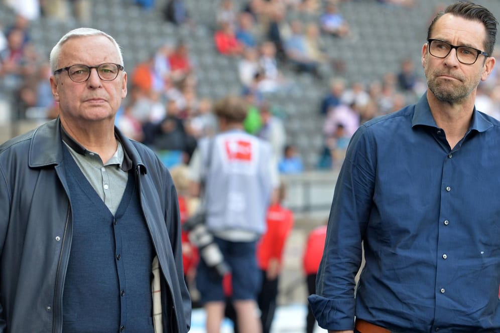 Führungsduo: Hertha-Präsident Gegenbauer und Manager Preetz.