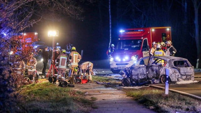 Die Unfallstelle bei Stolberg. Die Unfallstelle bei Stolberg.