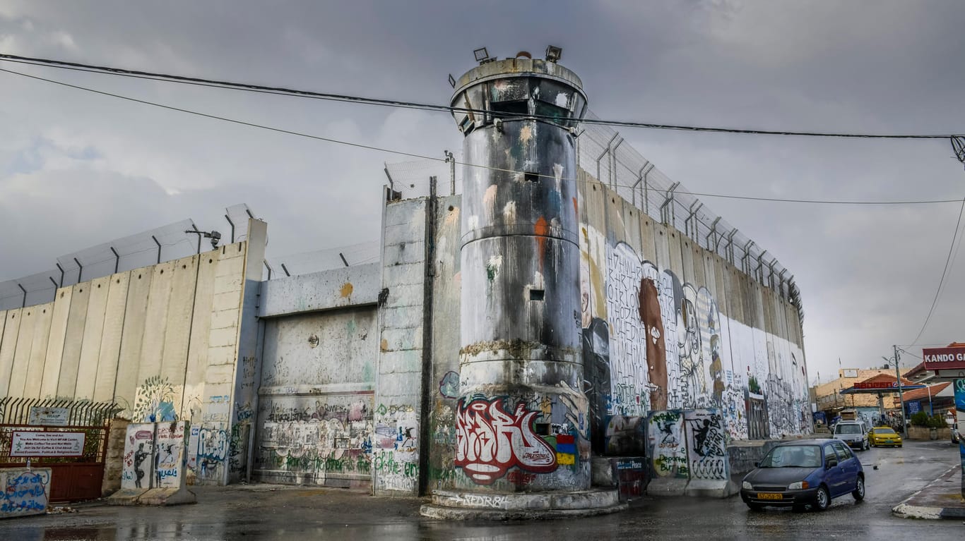 Grenzmauer in Bethlehem, Westjordanland: Das Gebiet wurde 1967 von Israel erobert und besetzt.
