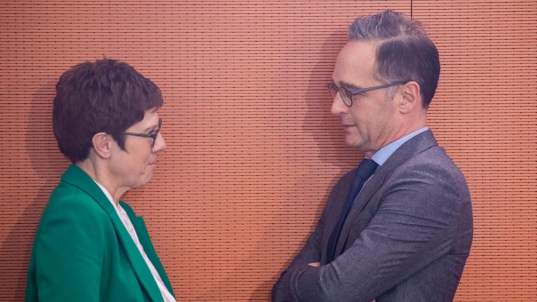 Noch CDU-Chefin Annegret Kramp-Karrenbauer und Außenminister Heiko Maas: Beide stehen in München im Blickpunkt.