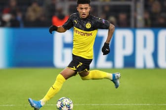 Jaden Sancho am Ball: Der 19-Jährige kam vor zwei Jahren zum BVB und entwickelt sich in Dortmund gut.