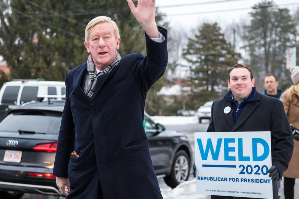 Bill Weld beim Wahlkampf in New Hampshire: "Sie haben alle Angst vor Trump."