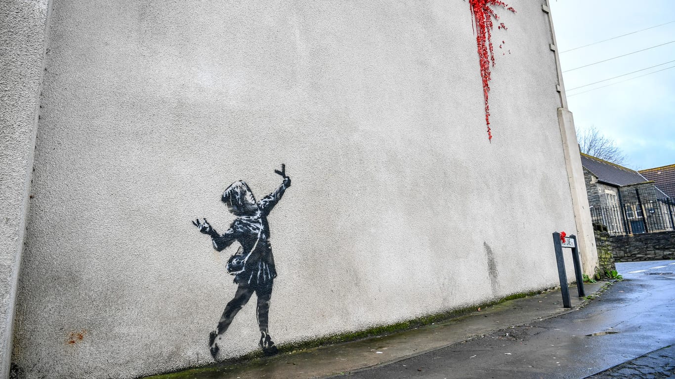 Unberechenbar: Der Künstler Banksy überrascht die Einwohner Bristols mit einem neuen Wandgemälde.
