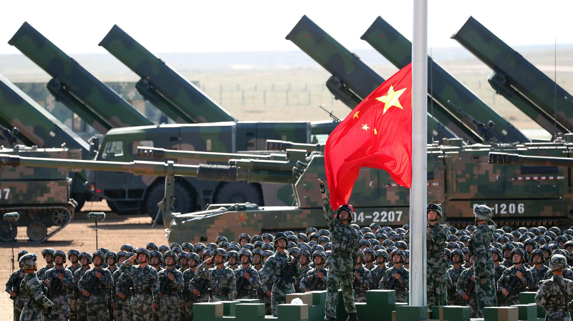Militärparade in China: Die USA und China haben 2019 ihre Militärausgaben am meisten erhöht – um jeweils 6,6, Prozent (Archivbild). Militärparade in China: Die USA und China haben 2019 ihre Militärausgaben am meisten erhöht – um jeweils 6,6, Prozent (Archivbild).