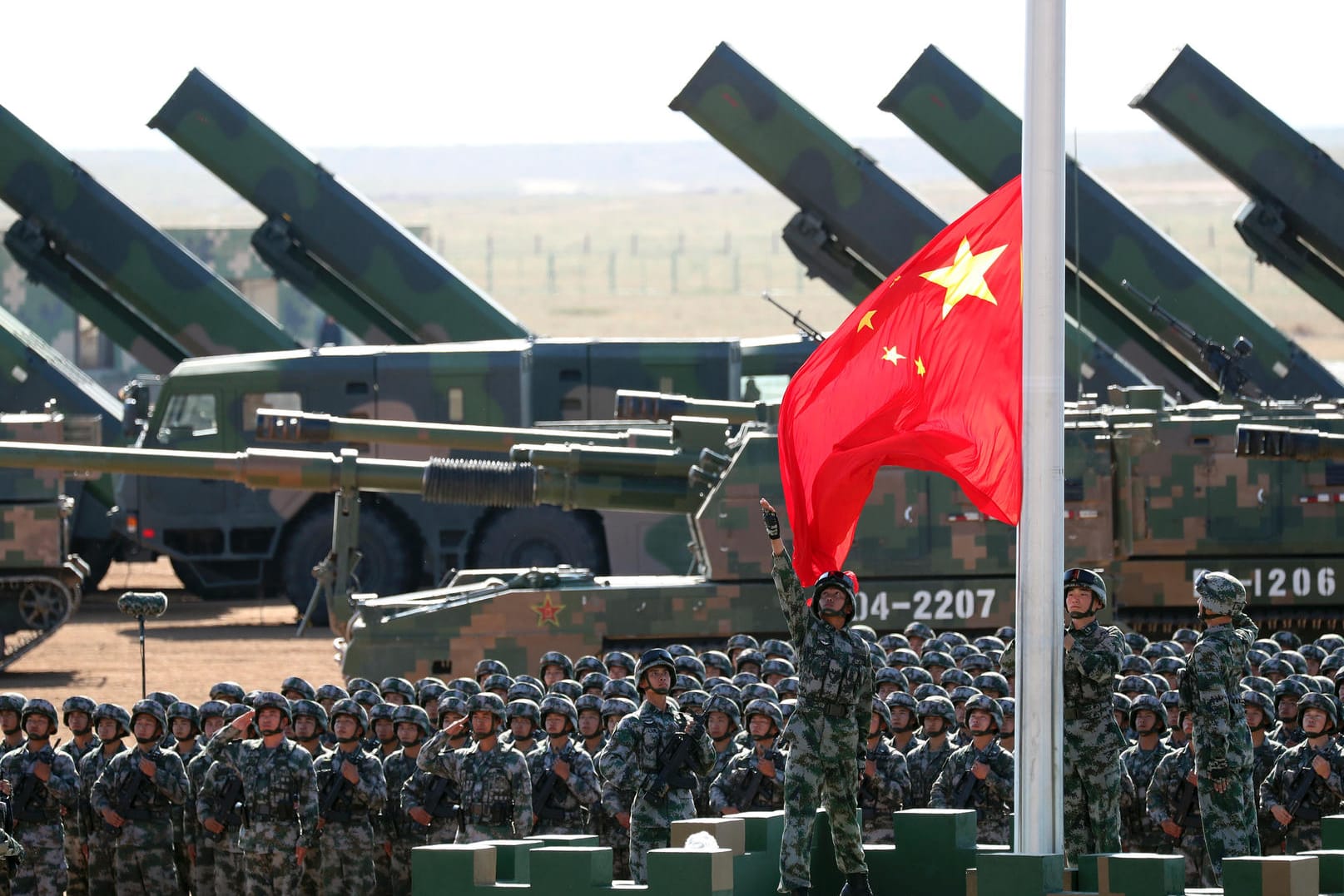 Militärparade in China: Die USA und China haben 2019 ihre Militärausgaben am meisten erhöht – um jeweils 6,6, Prozent (Archivbild).