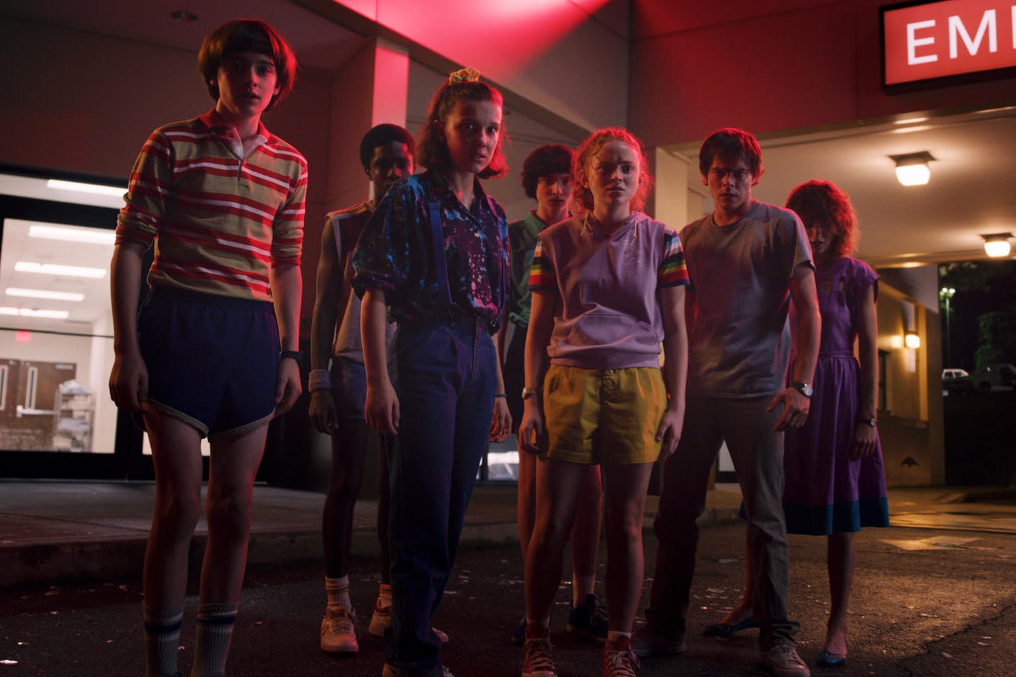 "Stranger Things": Die altbekannten Verdächtigen sind anscheinend wieder dabei: Noah Schnapp, Caleb McLaughlin, Millie Bobby Brown, Finn Wolfhard, Sadie Sink, Charlie Heaton und Natalia Dyer.