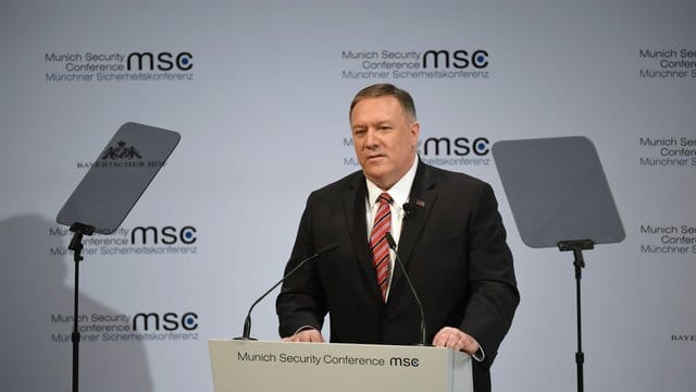 US-Außenminister Mike Pompeo spricht auf der 56. US-Außenminister Mike Pompeo spricht auf der 56.