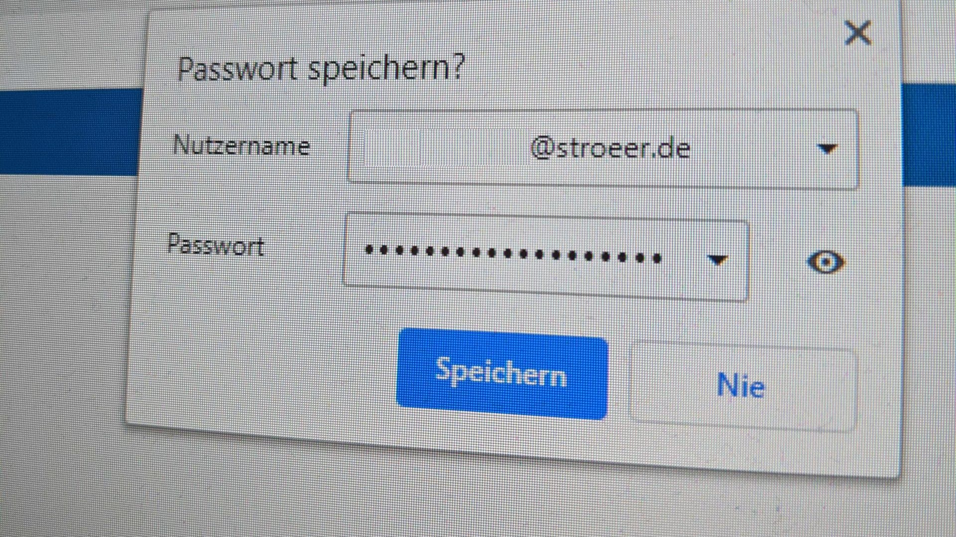 Soll der Browser das Passwort speichern? Sicherer wäre ein Passwortmanager.