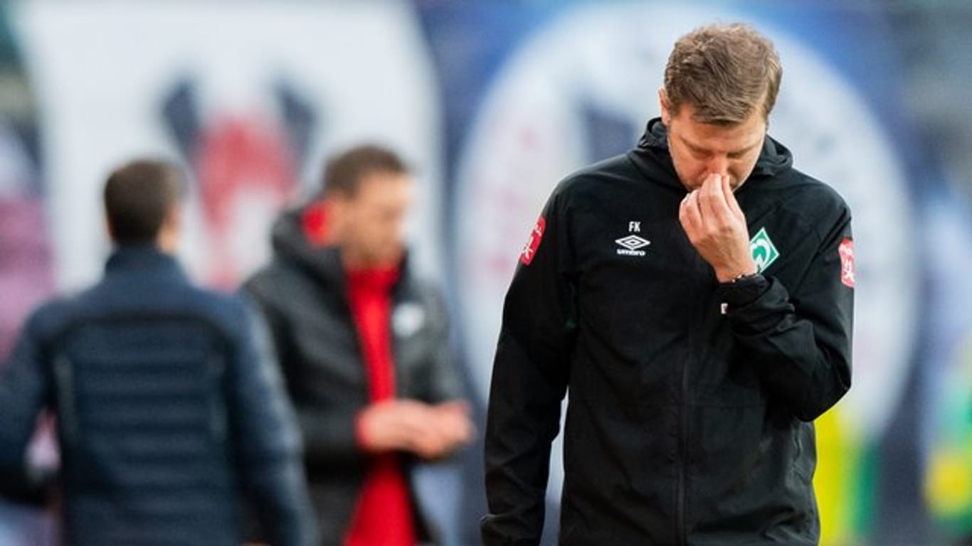 Enttäuscht: Werder-Coach Florian Kohfeldt hat in Bremen immer noch das Vertrauen.