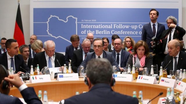 Außenminister Heiko Maas auf dem Libyen-Treffen während der Münchner Sicherheitskonferenz.