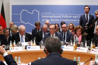 Außenminister Heiko Maas auf dem Libyen-Treffen während der Münchner Sicherheitskonferenz.