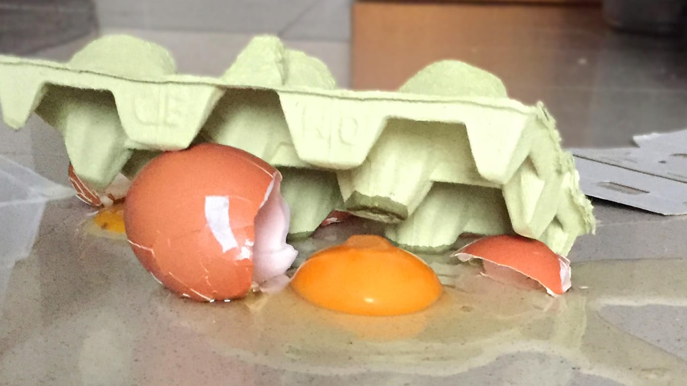 Eier: Sie können im Supermarkt besonders leicht zu Bruch gehen.