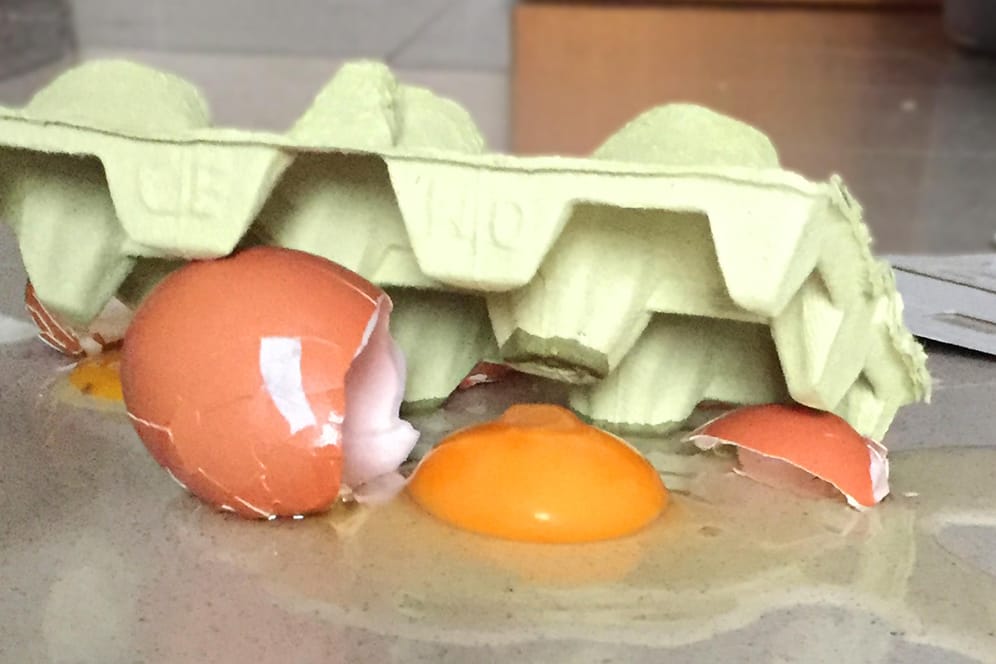 Eier: Sie können im Supermarkt besonders leicht zu Bruch gehen.