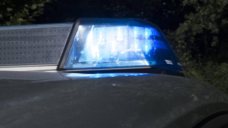 Blaulicht auf dem Dach eines Streifenwagens: Der 39-jährige Autofahrer kam mit leichten Verletzungen ins Krankenhaus. (Symbolbild)