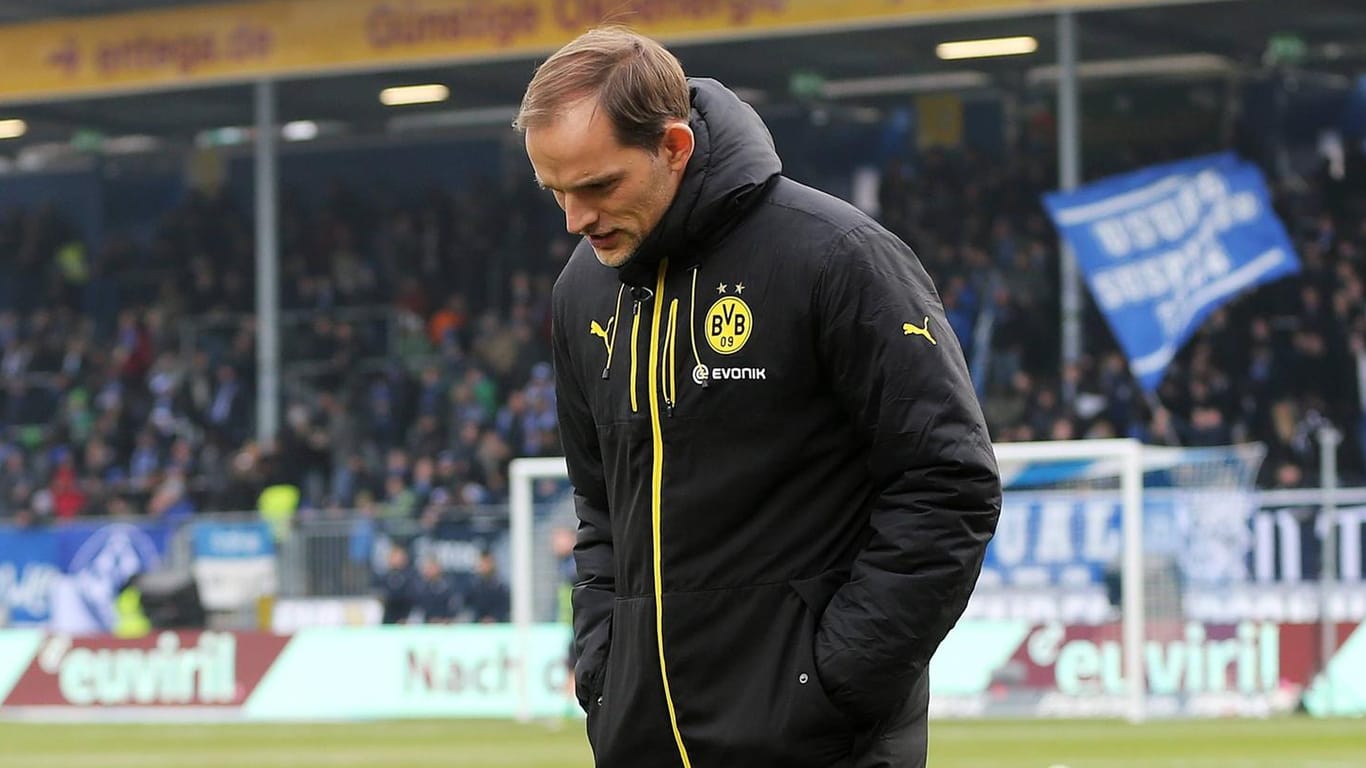 Thomas Tuchel in Darmstadt: An das Spiel gegen die "Lilien" hat der ehemalige BVB-Trainer kaum gute Erinnerungen.