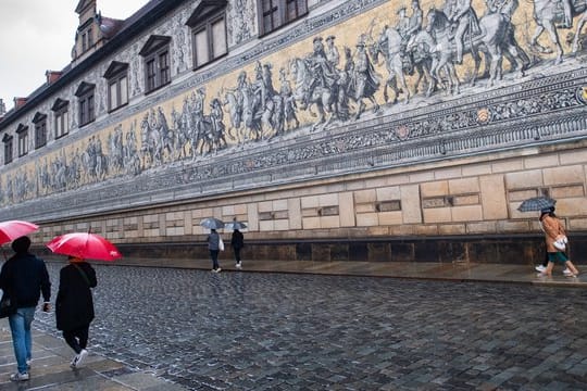 Touristen in Dresden