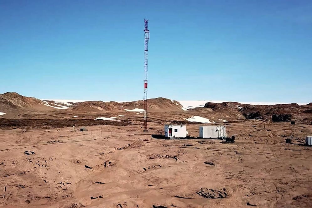 Russische Forschungsstation in der Antarktis.
