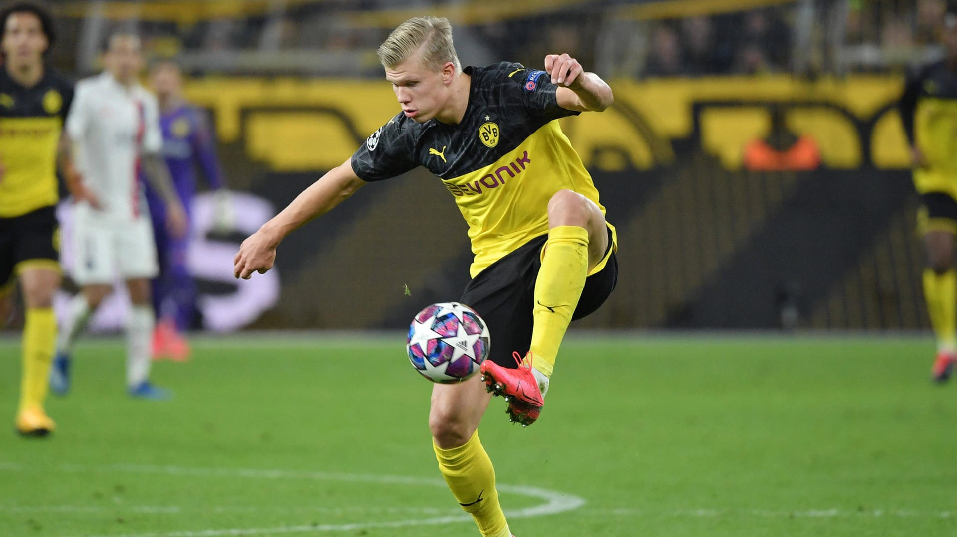 Schoss den BVB mit zwei Toren gegen Paris zum Sieg: Dortmunds Winterneuzugang Erling Haaland.