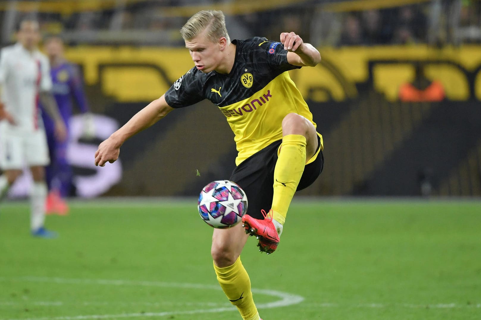 Schoss den BVB mit zwei Toren gegen Paris zum Sieg: Dortmunds Winterneuzugang Erling Haaland.