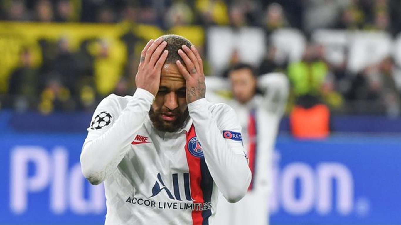 Angefressen: PSG-Star Neymar nach der Pleite beim BVB.