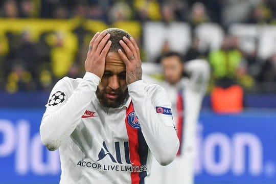 Angefressen: PSG-Star Neymar nach der Pleite beim BVB.