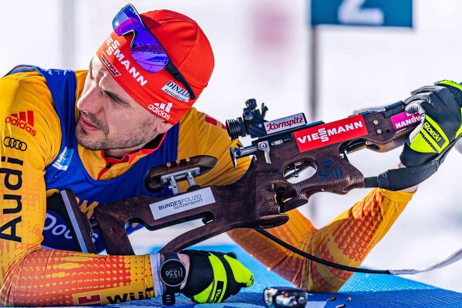 Insgesamt sechs Fehler: Arnd Peiffer zeigte im WM-Einzelrennen am Schießstand eine durchwachsene Leistung.