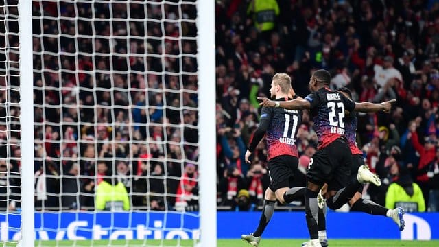 Matchwinner beim Leipziger Sieg in London: Timo Werner (l). Matchwinner beim Leipziger Sieg in London: Timo Werner (l).
