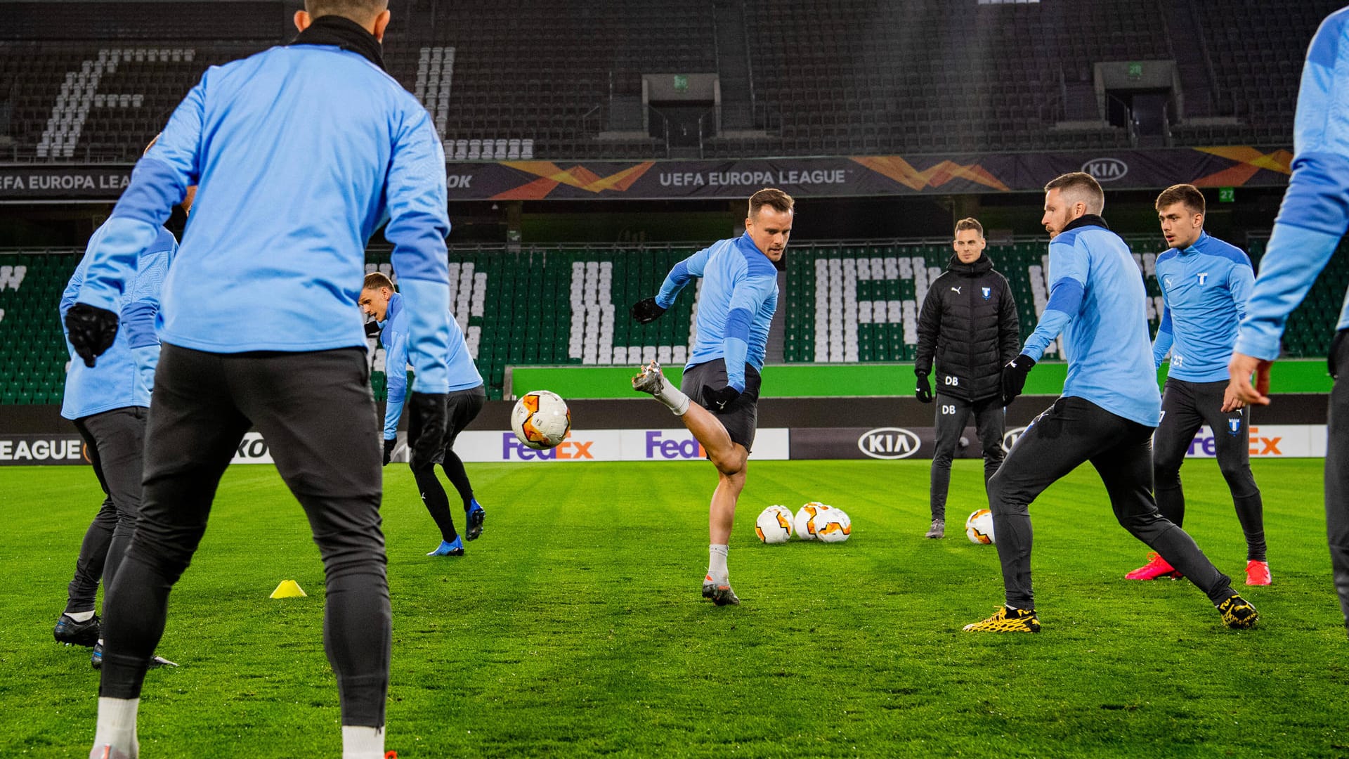 Europa League: Malmö FF im Stadion der Wolfsburger beim Training.