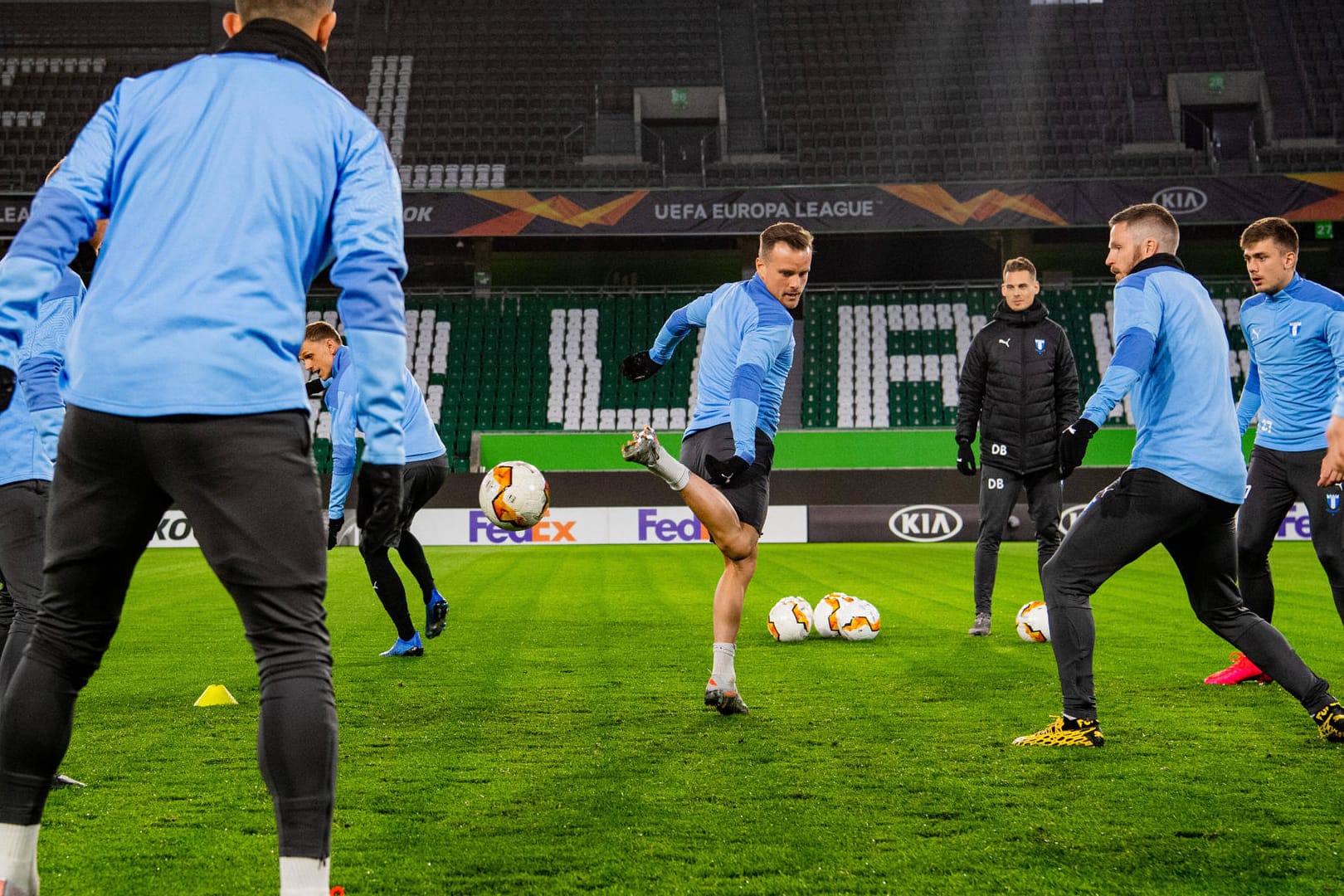 Europa League: Malmö FF im Stadion der Wolfsburger beim Training.