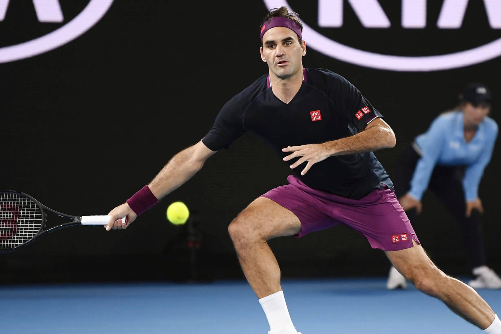 Tennis: Roger Federer in Aktion bei den Australian Open.