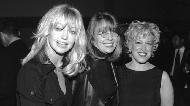 Goldie Hawn, Diane Keaton und Bette Midler bei der Premiere ihres Films "Der Club der Teufelinnen" im Jahr 1996.