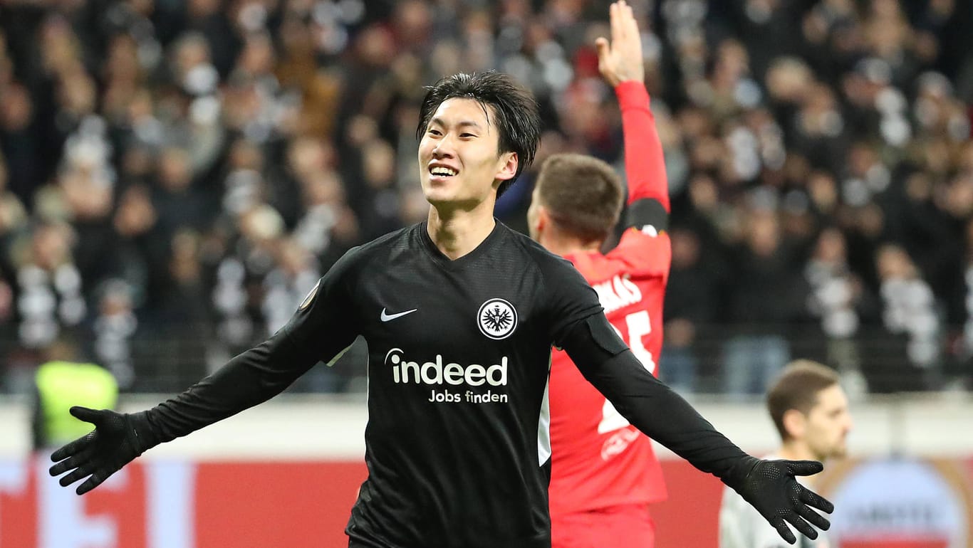 Eintrachts Torschütze Daichi Kamada: Gegen RB Salzburg gelangen ihm drei Tore.