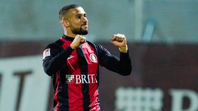 Brachte Wiesbaden mit seinem Tor zum 1:0 in Führung: Daniel Kofi Kyereh. Brachte Wiesbaden mit seinem Tor zum 1:0 in Führung: Daniel Kofi Kyereh.