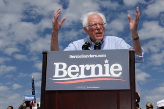 Bernie Sanders im Wahlkampf: Der US-Demokrat hat Russland aufgefordert, sich aus den US-Wahlen herauszuhalten.