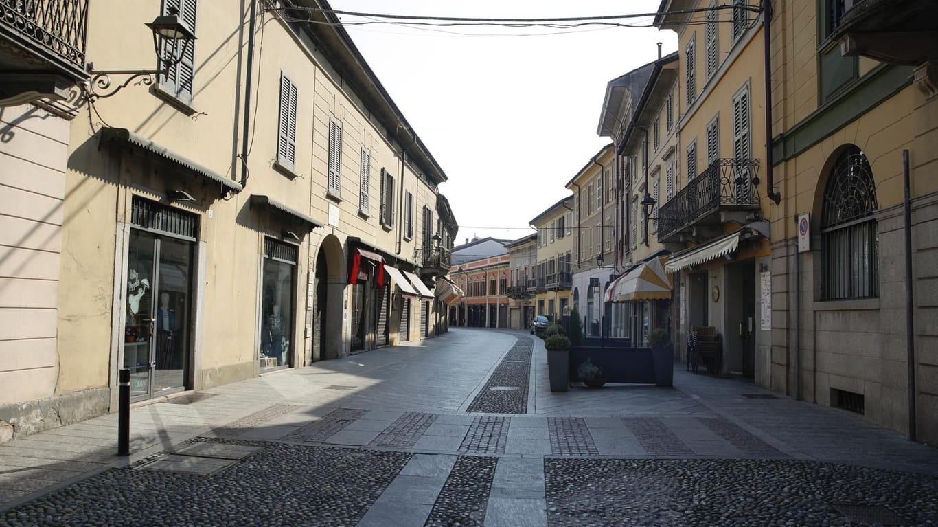 Die Stadt Codogno im Norden Italiens gleicht einer Geisterstadt: Geschäfte mussten wegen des Coronavirus schließen.