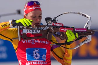 Denise Herrmann: Die deutsche Biathletin holte im letzten Wettkampf keine Medaille.