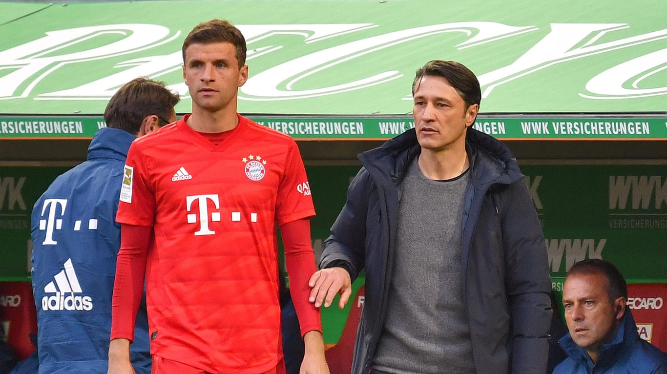 Thomas Müller (li.): Der Bayern-Star sprach über sein schwieriges sportliches Verhältnis zu Ex-Trainer Niko Kovac (re.).