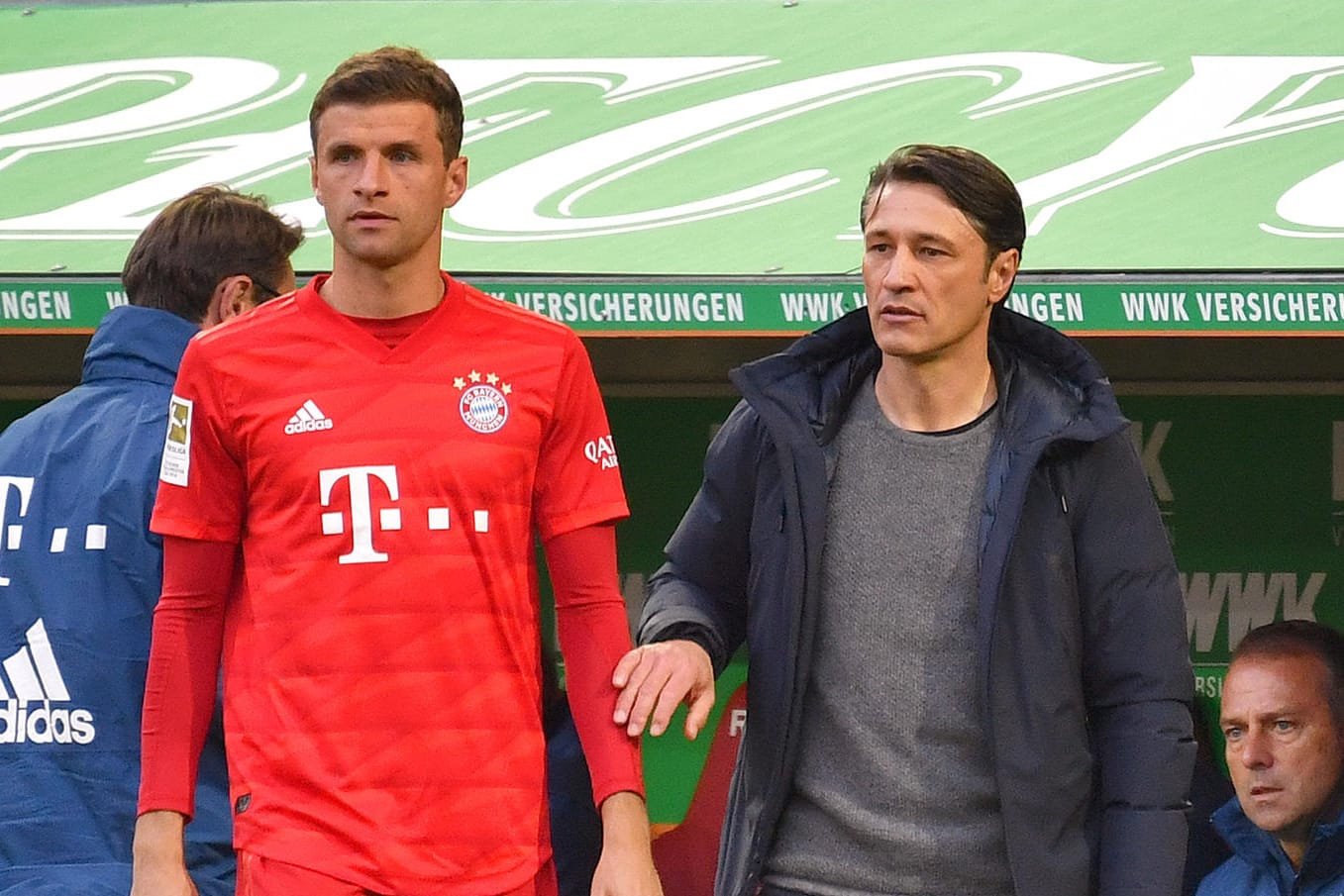 Thomas Müller (li.): Der Bayern-Star sprach über sein schwieriges sportliches Verhältnis zu Ex-Trainer Niko Kovac (re.).