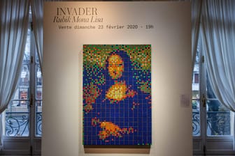 Die Mona Lisa von Invader: Der Wert des Bildes war auf bis zu 150.000 Euro geschätzt worden, tatsächlich erzielte das Werk jetzt ein Vielfaches davon. (Archivbild)