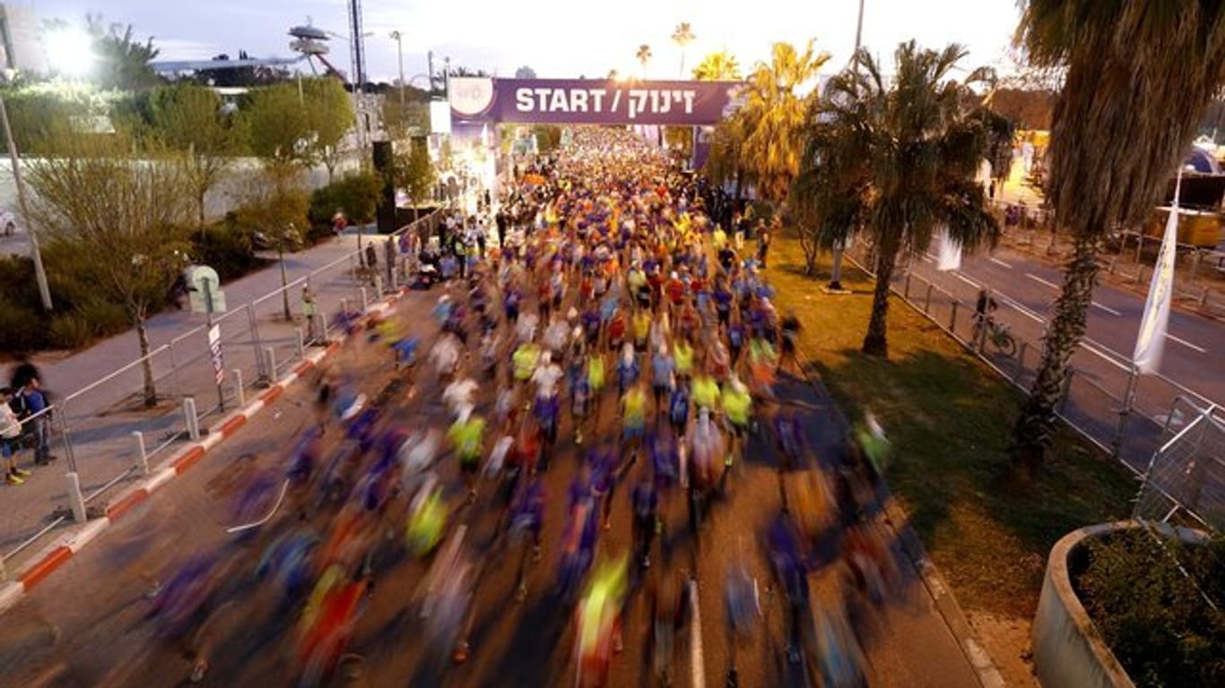 Beim Marathon in Tel Aviv dürfen in diesem Jahr wegen des Coronavirus keine ausländischen Läufer starten.