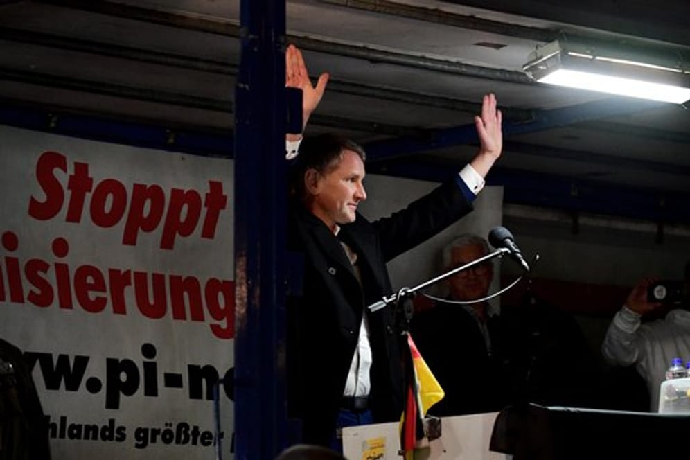 Er markiert den rechten Rand der Partei: Björn Höcke, AfD-Fraktionschef in Thüringen, bei einer Demonstration des islam- und ausländerfeindlichen Bündnisses Pegida.