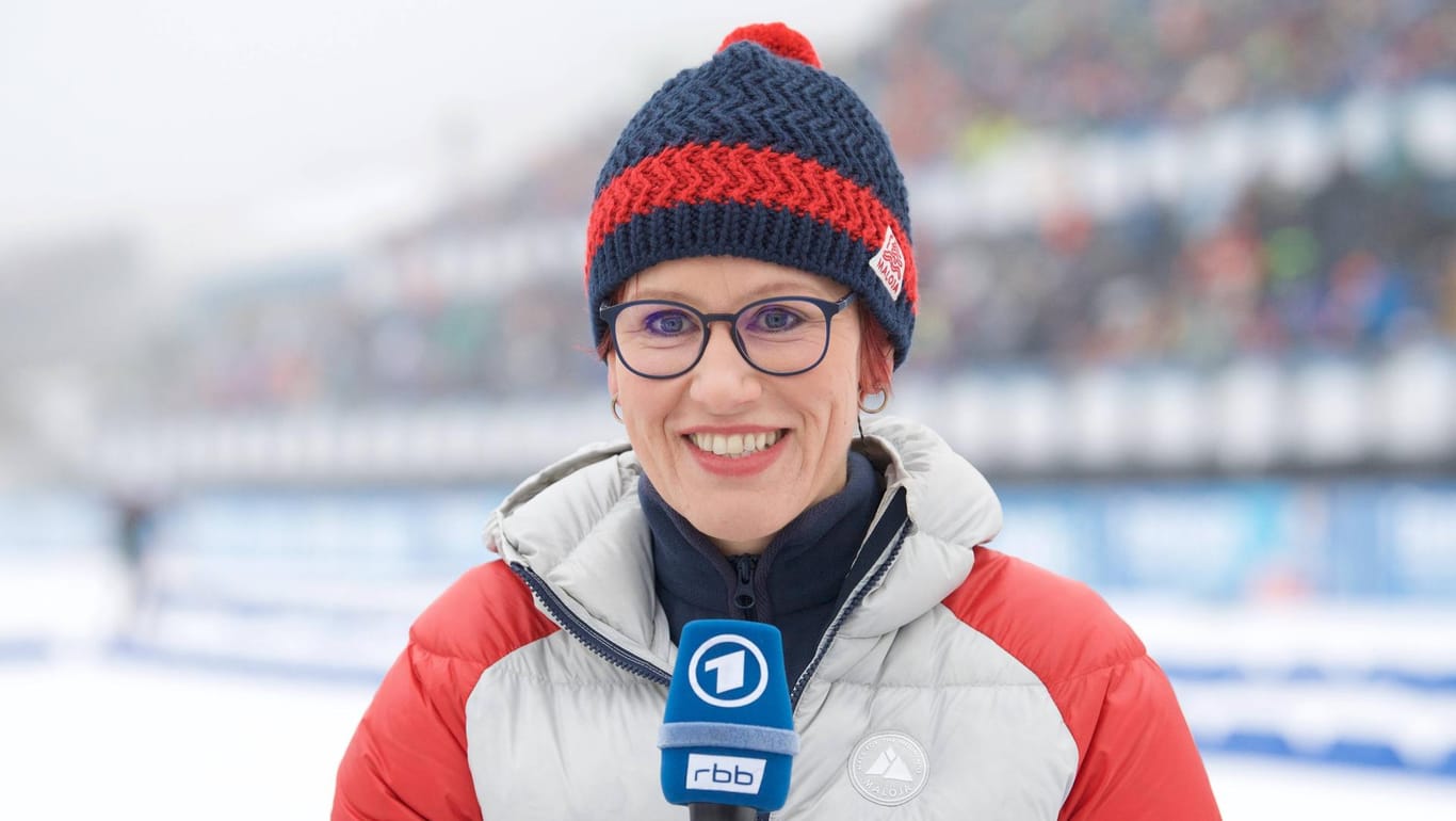 Biathlon in Oberhof: Biathlon-Legende und Expertin Kati Wilhelm.