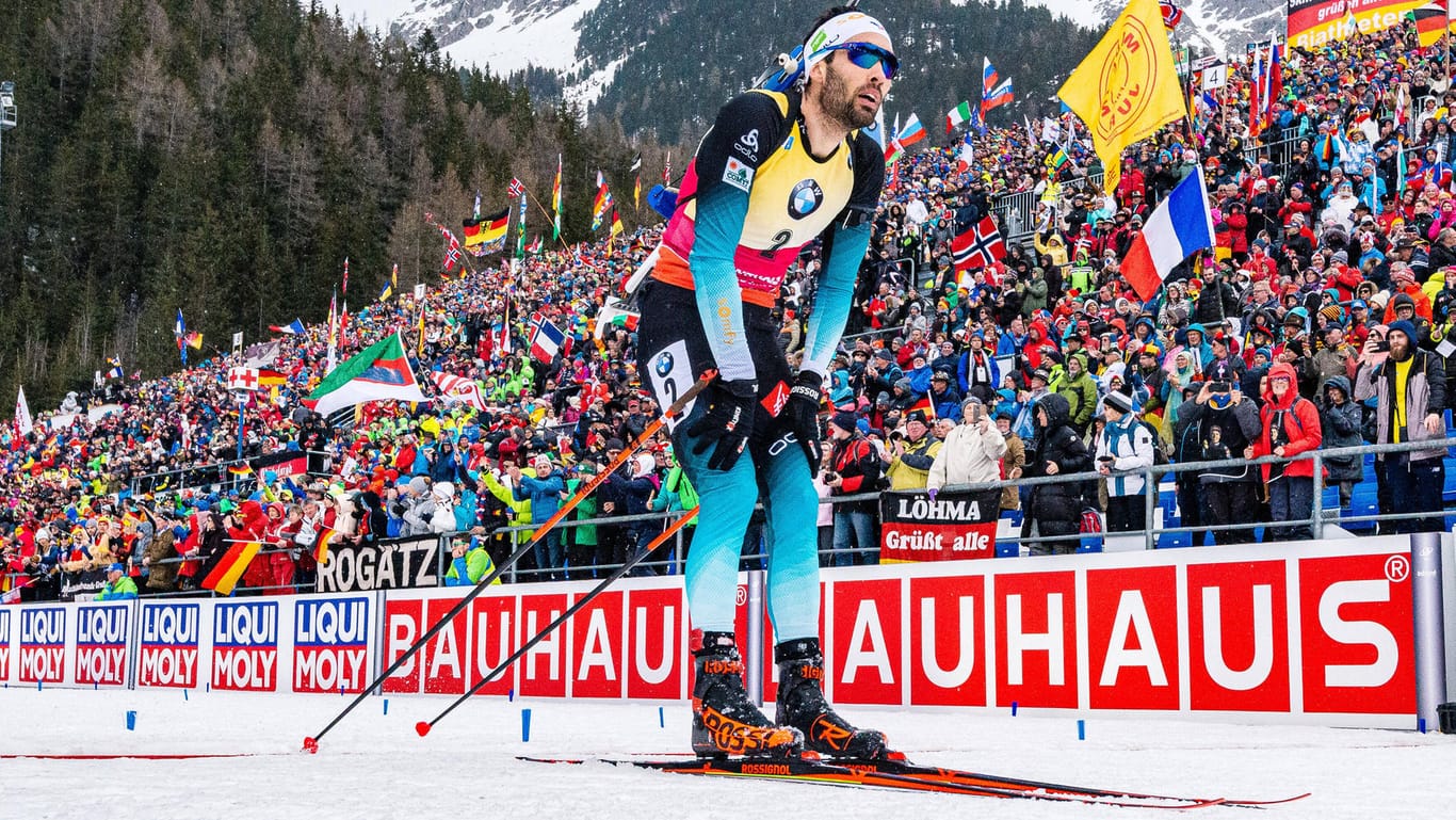 Biathlon-WM: Martin Fourcade beim Massenstart der Herren.