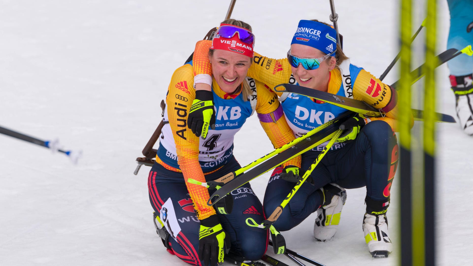 Antholz: Die deutschen Biathletinnen Denise Herrmann (l.) und Franziska Preuß.