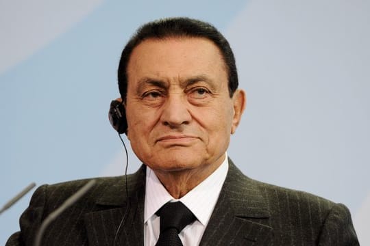 Der damalige ägyptische Präsident Husni Mubarak im Jahr 2010 in Berlin.